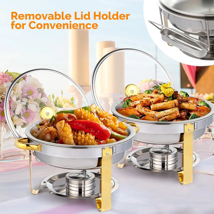 5QT 2-12 Packs Chafing Dish Buffet Set for Catering Event Party