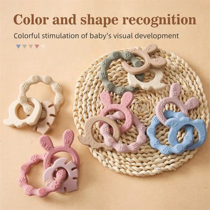 Silicone Teether Ring Baby Toy