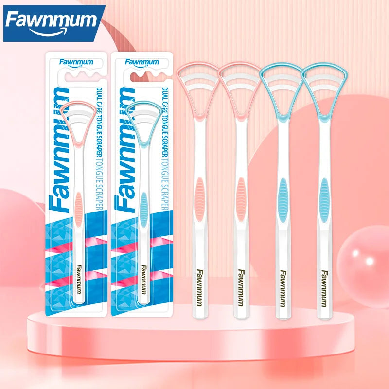 Fawnmum Tongue Cleaner 1 Pcs Macaron Tongue Brush Fresh Breath Tongue Scraper for Oral Hygien Cleaning Tool