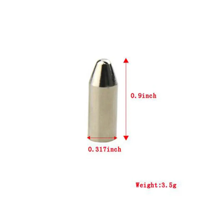 12/24/50pcs Archery Arrowhead Stainless Steel Target Point Tips OD 8mm ID 7mm Hunting Arrow Accessory