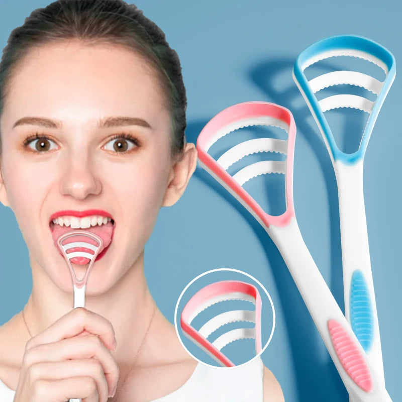 Fawnmum Tongue Cleaner 1 Pcs Macaron Tongue Brush Fresh Breath Tongue Scraper for Oral Hygien Cleaning Tool