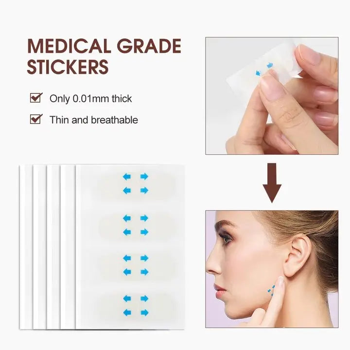 80Pcs/Pack Face Lifting Sticker Facial Firming Chin Fade Fine Lines Shape V-shaped Beauty Health Eliminate Wrinkles Tightening