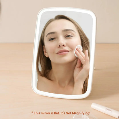 Makeup Mirror Touch Screen Vanity Mirror with LED Brightness Adjustable Portable USB Rechargeable