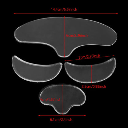 4 Pcs Silicone Pads Anti Wrinkle Aging Reusable Silicone Eye Mask Cheek Forehead Anti Face Wrinkle Sticker Skin Lifting Care