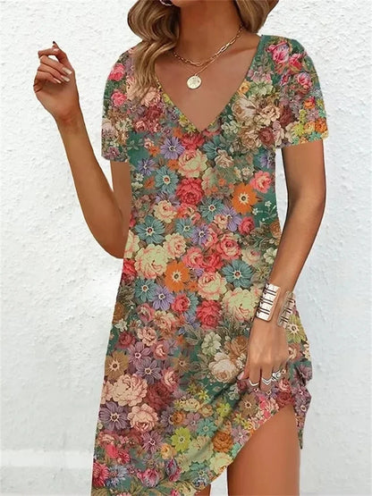 Plus-Size V-Neck Summer Dress