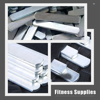 10 Pcs Weighted Strength Training Plates Fitness Accessory Exercise Steel Weight Running Vest Filling Plate for Bar Weighted