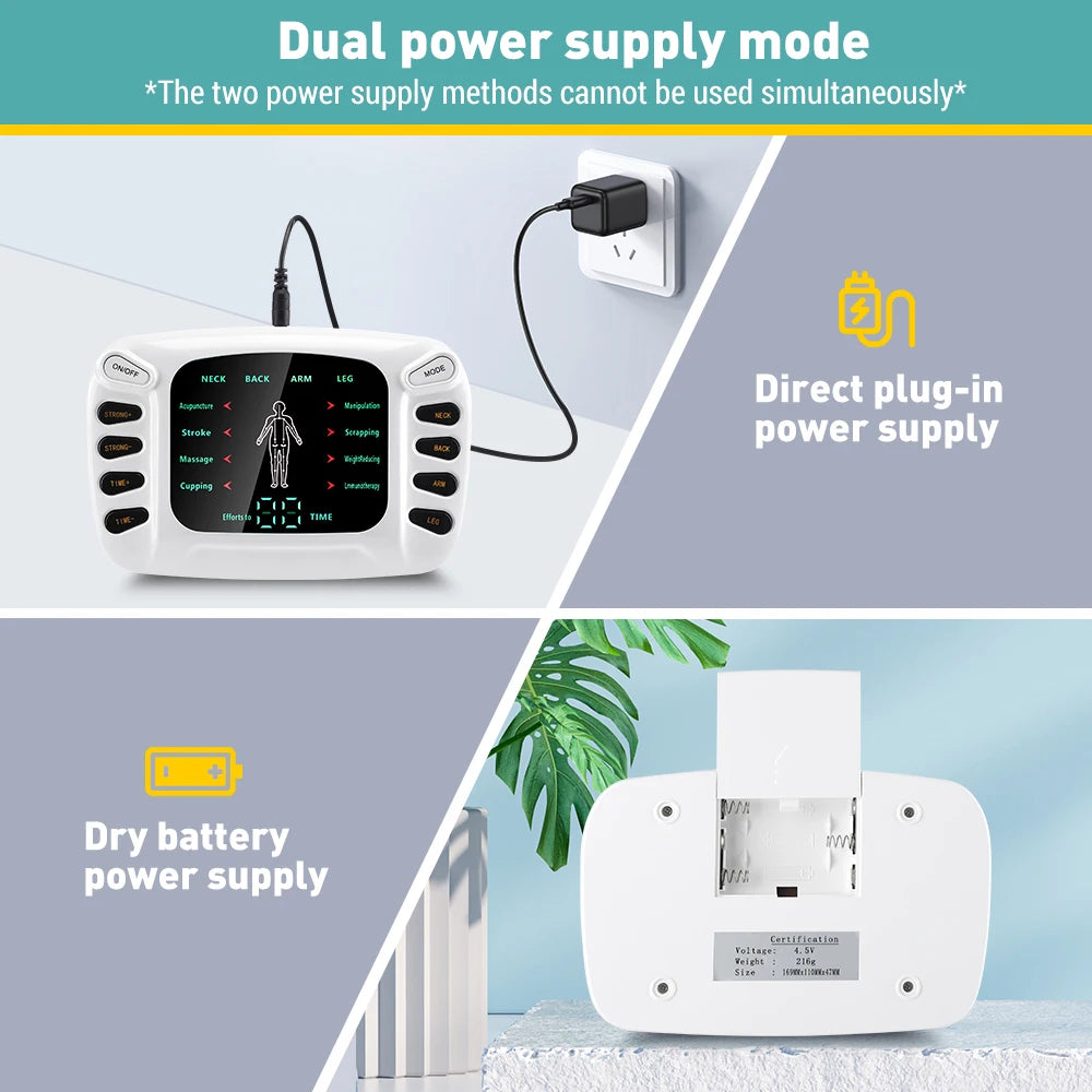 Micro Current Pulse Physical Therapy Massager Shoulder Neck Mini Physiotherapy Digital Meridian Medium Frequency