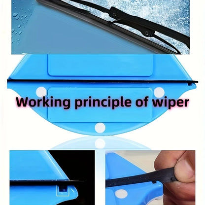 1pc Double-Sided Magnetic Window Cleaner - High-Rise, Glass Wiper for Single-Layer Panels 3-8mm Thick