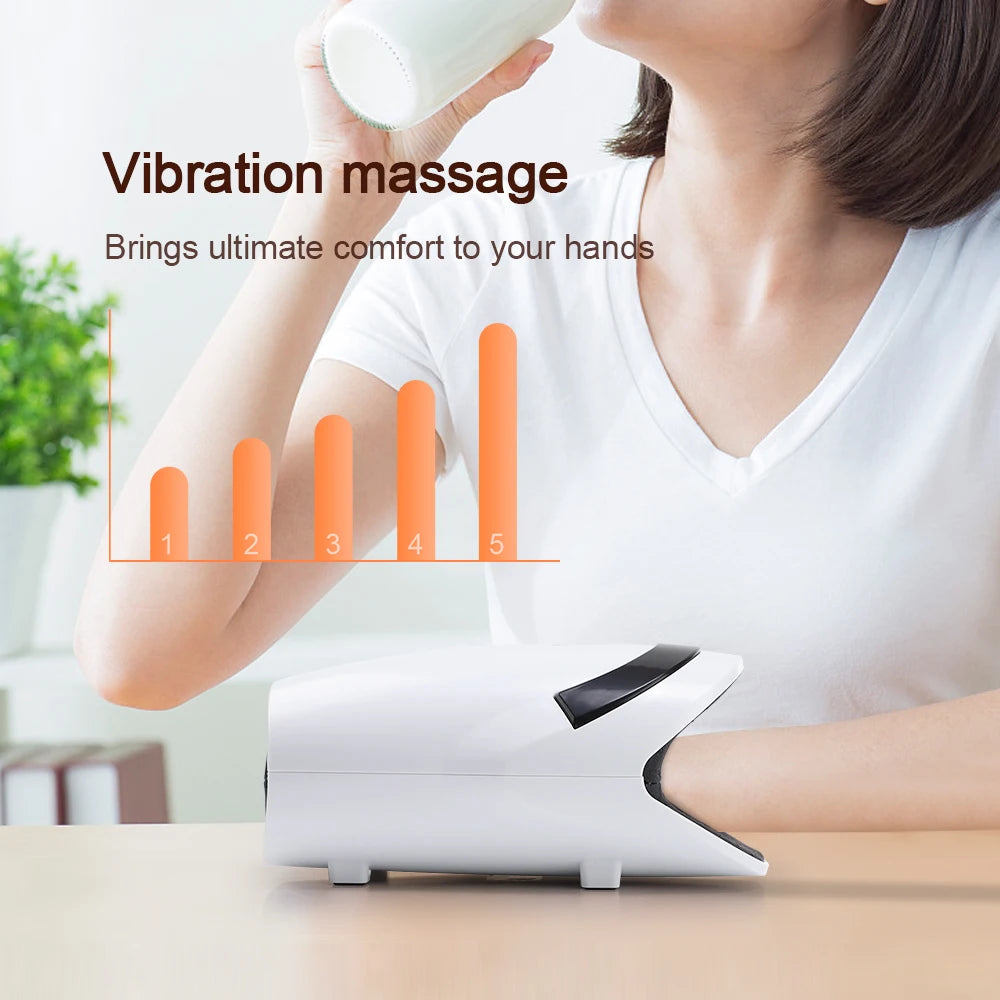 Electric Hand Massager Hot Compression 3 Models 5 Levels Heating Finger Type-C Charging Health Care Air Pressure Equipment