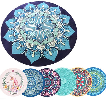 High Quality Meditation Suede Rubber Yoga Mats Eco Friendly Round Yoga Mat