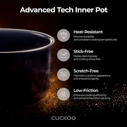 CUCKOO Micom Small Rice Cooker 10 Menu Options: White, Oatmeal, Brown, Quinoa, & More, Smart Fuzzy Logic, 3 Cups / 0.75 Qts.