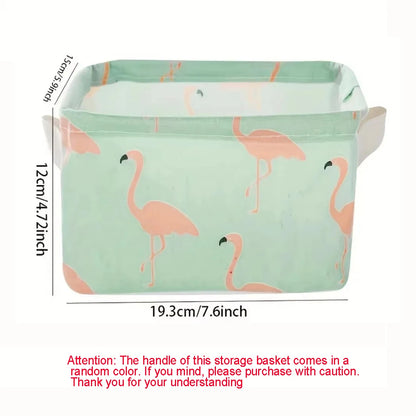 1pc Cotton Linen Fabric Waterproof Desktop Sundries Basket Storage Box Cosmetic Toy Organizer Underwear Socks Clothes Storagebag