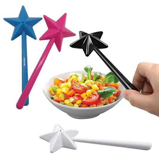 Portable Salt Pepper Shakers Refillable Magical Star Wand Spice Dispenser Seasoning Shaker Set Kitchen & Dining BBQ Supplies
