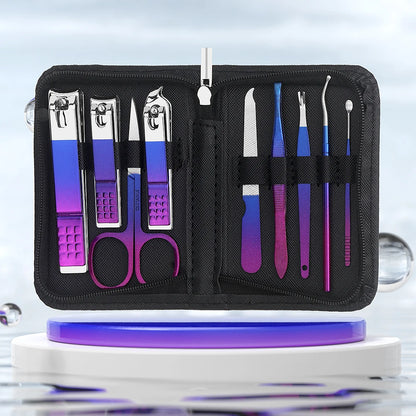 Manicure Set Pedicure Nail Clippers Set 9/18pcs Professional Grooming Tools Including Facial Fingernails and Toenails Nail Care