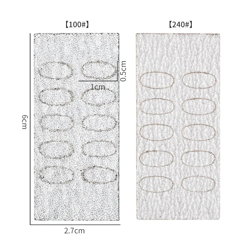 Nail Cuticle Pusher Self-adhesive Sand Flake File Trimming Nails Pre Polishing Sandpaper Set Manicure Treatment Tool