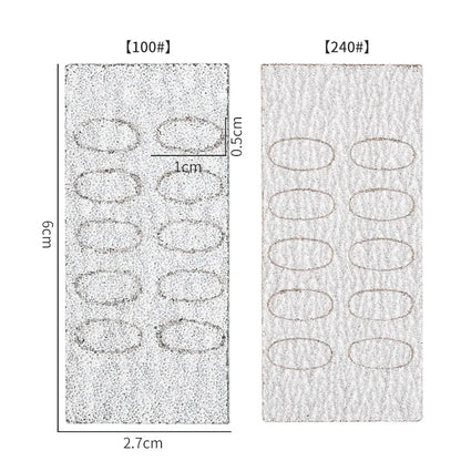 Nail Cuticle Pusher Self-adhesive Sand Flake File Trimming Nails Pre Polishing Sandpaper Set Manicure Treatment Tool