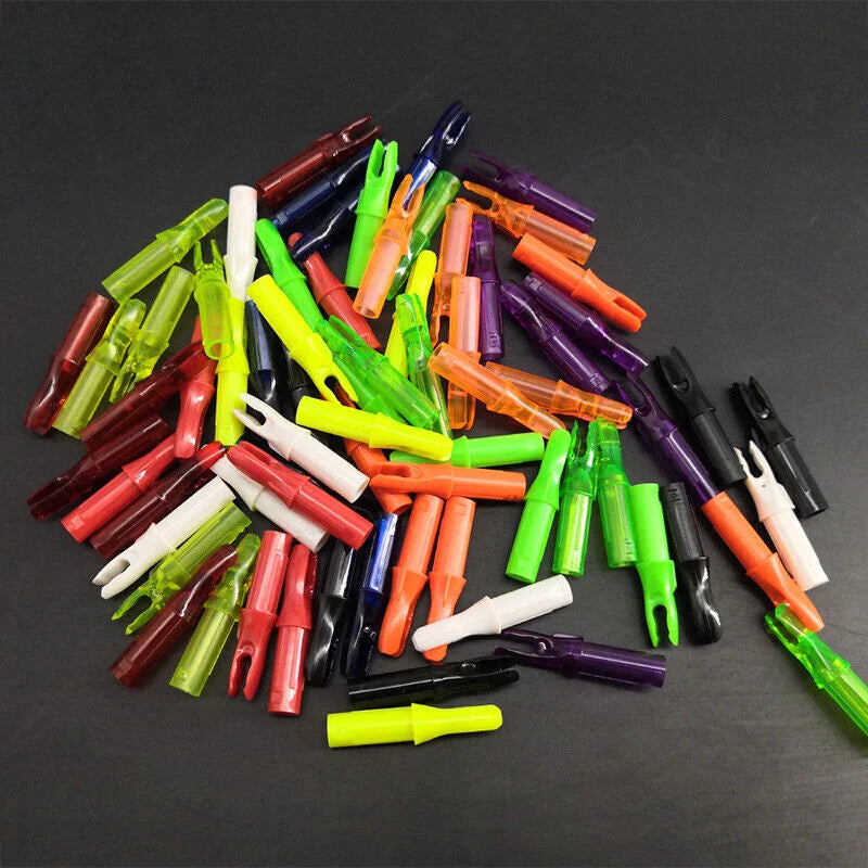 50pcs Arrow Nocks Insert Tips ID6.2mm Arrow Shaft Tails Plastic Archery Hunting Bow DIY Accessory