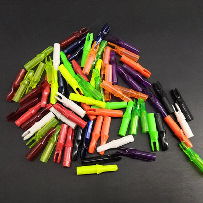 50pcs Arrow Nocks Insert Tips ID6.2mm Arrow Shaft Tails Plastic Archery Hunting Bow DIY Accessory