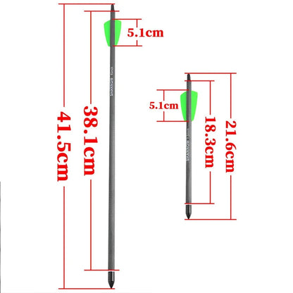 12/24 7.5" 15" Archery Carbon Arrows Spine 400 Crossbow Shooting Arrows Bolts Fit Crossbow Mini Bow Hunting Accessories SHARROW