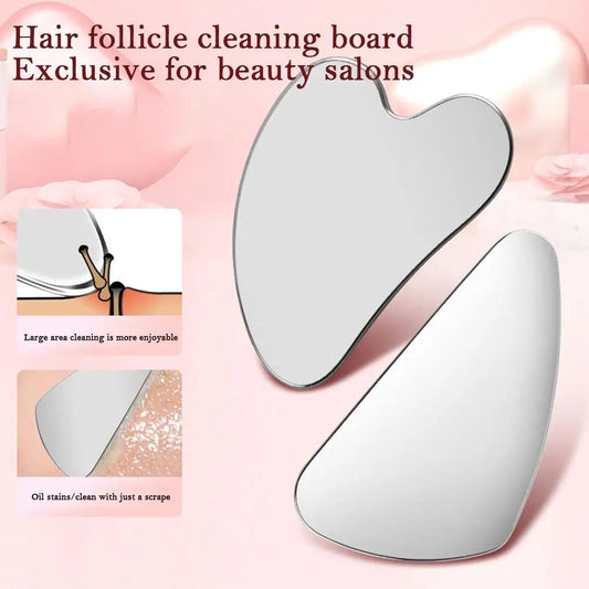 Stainless Steel Gua Sha Scraper Massager For Face Neck Body Massage Tool Facial Skin Care Board Face Massager O8O1