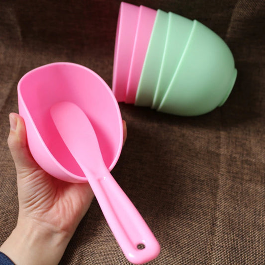 2pcs/set  Silicone Mask Mud Essential Oil Bowl Mask Stick Face Mask Powder Mixing Bowl Spatula Masks Brush Skin Care Tools