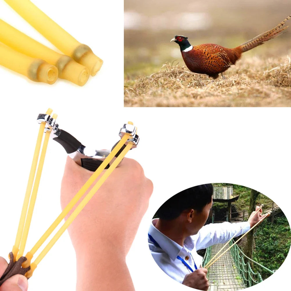 Tactical Hunting Shooting Slingshot Natural Latex Rubber Tube with Outdoor Slingshot Catapult Elastic Parts Tactical Accessories