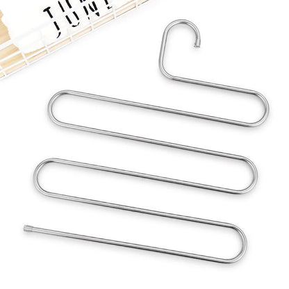 5 Layers Multi-functional Clothes Hangers Non-slip Pant Storage Rack Cloth Rack with Multiple Functions for Hanging and Storage