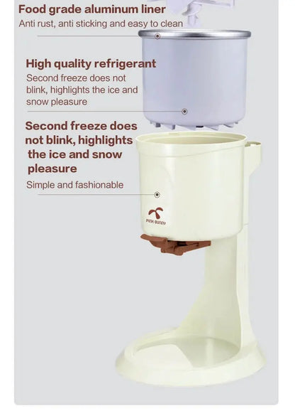 DIY Household Ice Cream Maker Home Children Fruit Cone Automatic Homemade Small Soft Ice Cream Machine