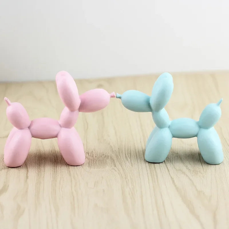 9*3.5*7.5cm Mini Resin Crafts Sculpture Gift Cute Balloon Dog Party Accessories Home Desktop Ornament Cake Dessert Decoration