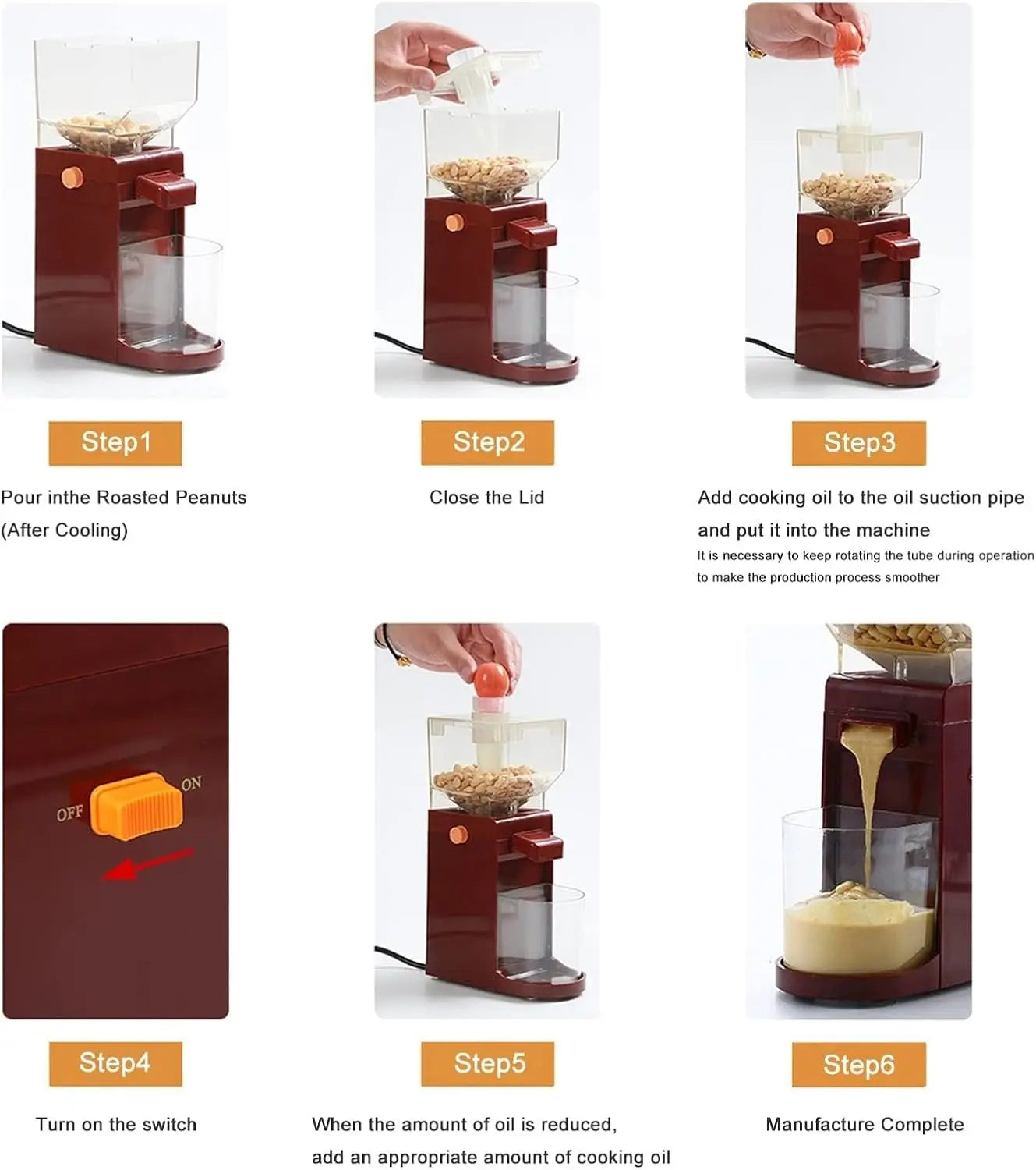 Peanut Butter Machine Nut Grinder Small Cooking Machine 110V-220V Grain Grinder for Peanut Cashew Almond Hazelnut