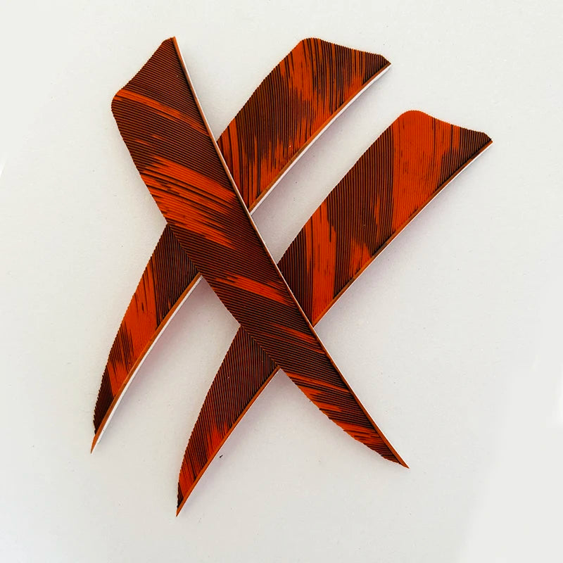 50pcs 4 Inch Left Wings Turkey Feathers Arrow Fletching Camo Color Archery Hunting Arrow Accessories Shield Cut