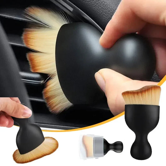 Car Interior Cleaning Brush with Casing Center Console Air Conditioning Outlet Detailing Brush Car Cleaning Tools Accessories