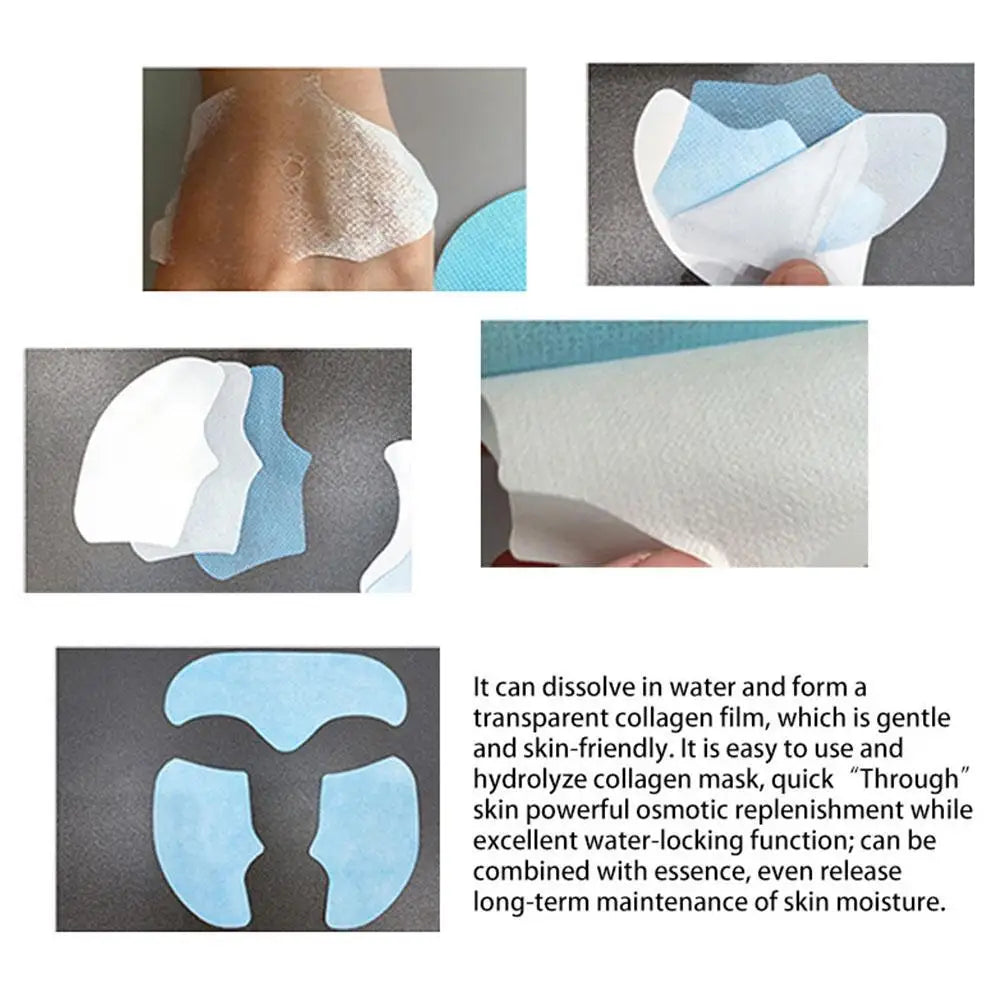 1set Highprime Collagen Film Water Soluble Moisturizing Paste Essence Patch Collagen Soluble Facial Mask Skin Care