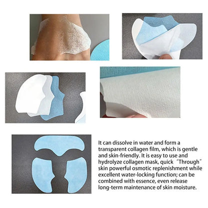 1set Highprime Collagen Film Water Soluble Moisturizing Paste Essence Patch Collagen Soluble Facial Mask Skin Care