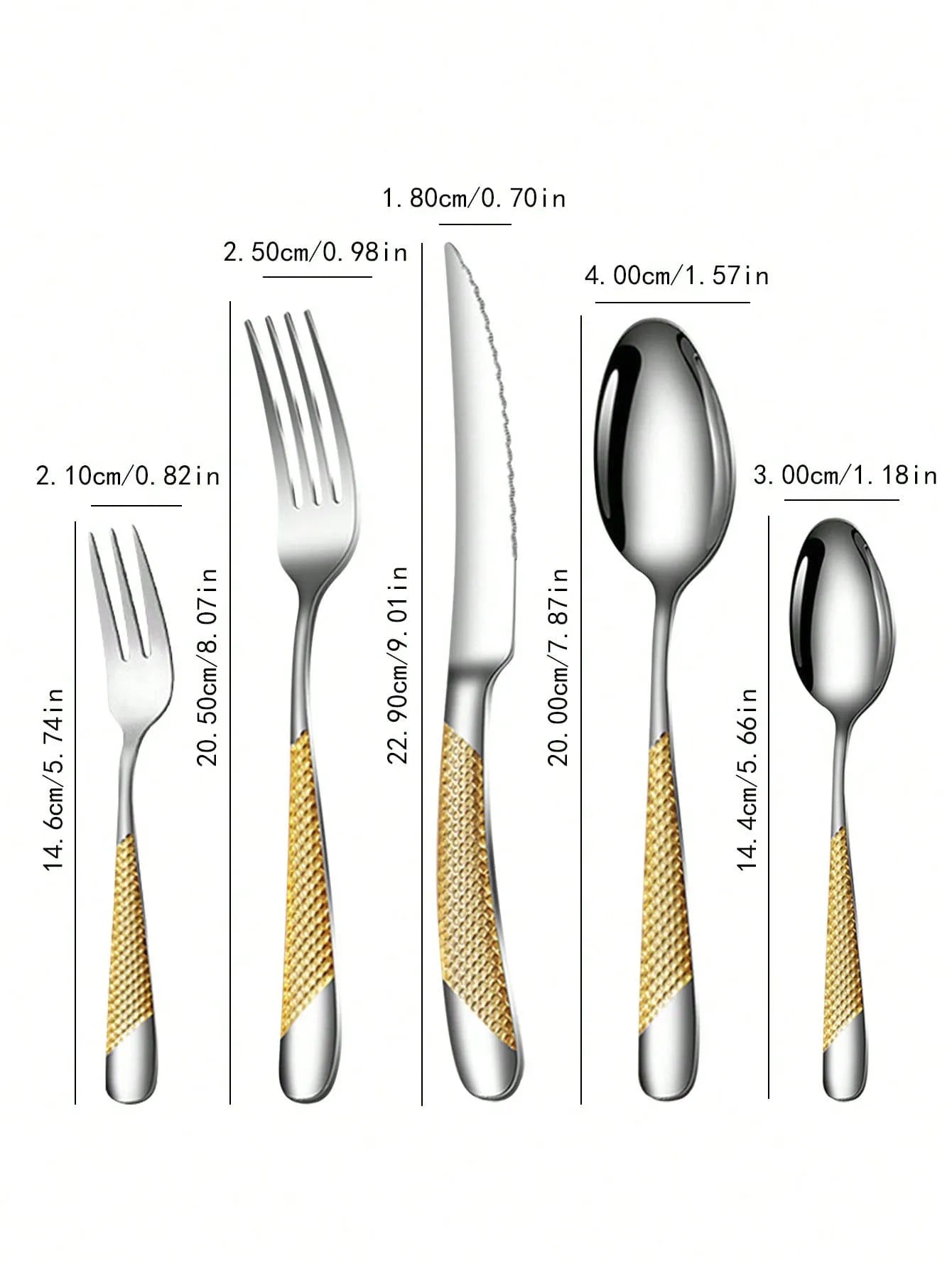 6pc/30pc Stainless steel star drill dinnerware set knife, fork and spoon set for the kitchen and dining room