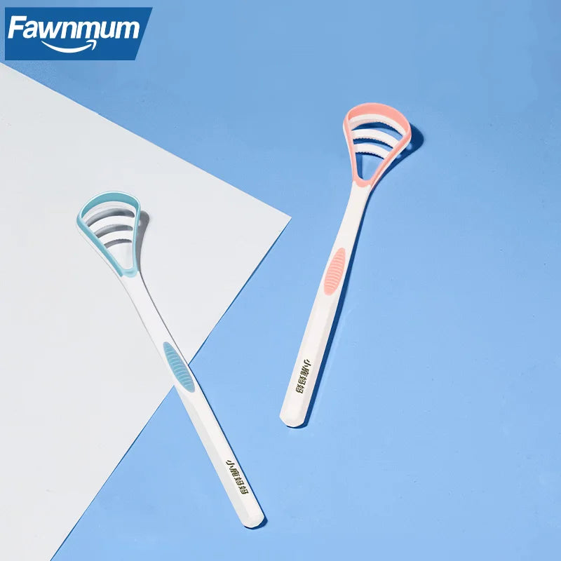 Fawnmum Tongue Cleaner 1 Pcs Macaron Tongue Brush Fresh Breath Tongue Scraper for Oral Hygien Cleaning Tool