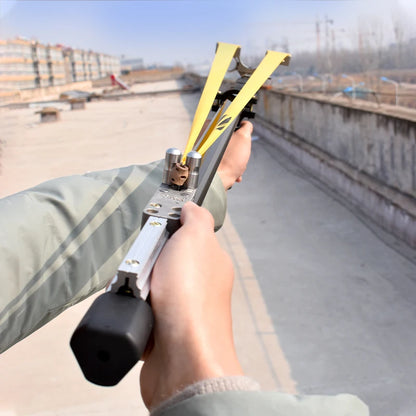 High-Power Telescopic Folding Slingshot Long-range Shooting Sling Shot with Laser Aiming Hunting Shooting Accessorie
