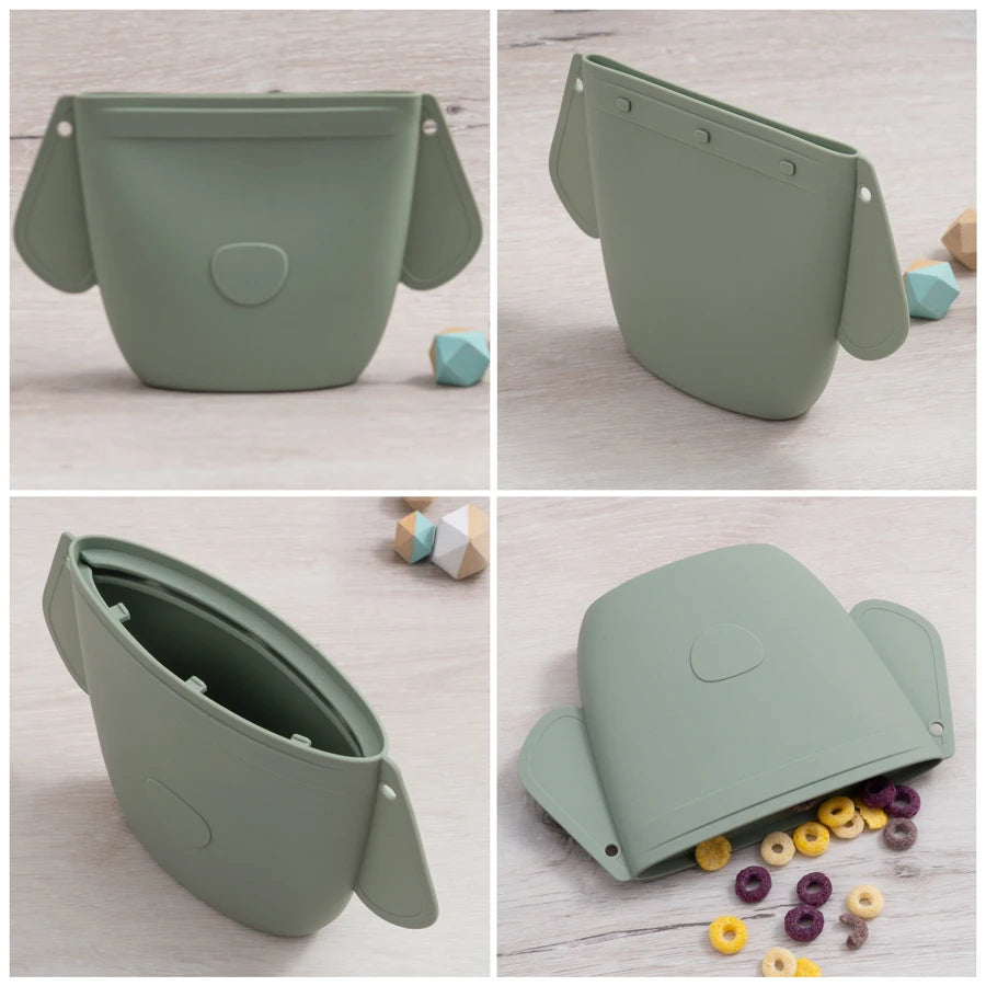 BPA Free Silicone Reusable Baby Feeding Snack Bags Leakproof Containers Fresh Bag Food Storage Box Freezer Bag Newborn Supplies