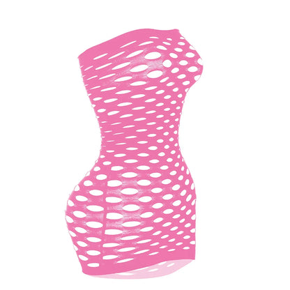 Pink Mesh Bodycon Dress