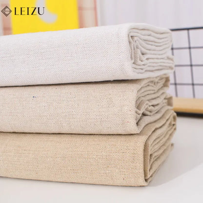 0.5M/1M/2M Cotton Linen Woven Fabric for Table Sofa Curtains Decoration DIY Sewing Material Embroidery Practice Fabric