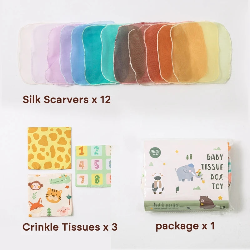 Baby Montessori Toy Magic Tissue Box Cotton Educational Learning Activity Sensory Toy For Kids Finger Exercising Busy Board Game