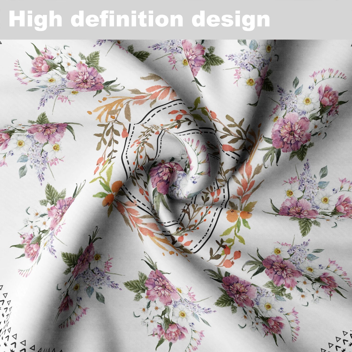 1PC Round Tablecloth with Floral Plant Waterproof Colored Dining Table Cover Multi-purpose 63 inch Sunflower Tablecloth